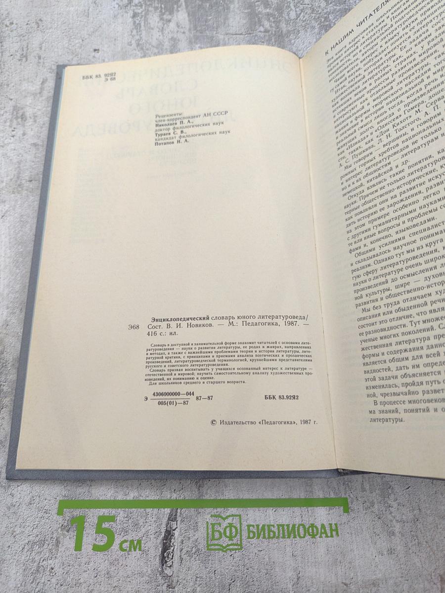 Энциклопедический словарь юного литературоведа