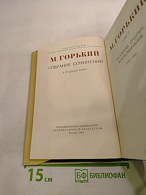 М. Горький. Собрание сочинений в тридцати томах. Том 17. Рассказы, очерки, воспоминания. 1924-1936