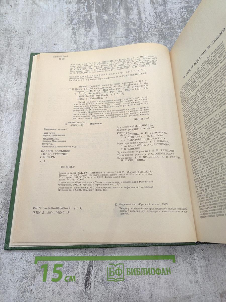 Новый Большой Англо-Русский Словарь. Том I