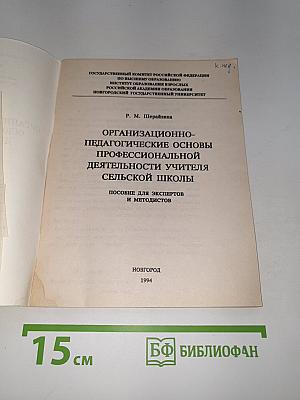 Организационно-педагогические основы профессиональной деятельности учителя сельской школы