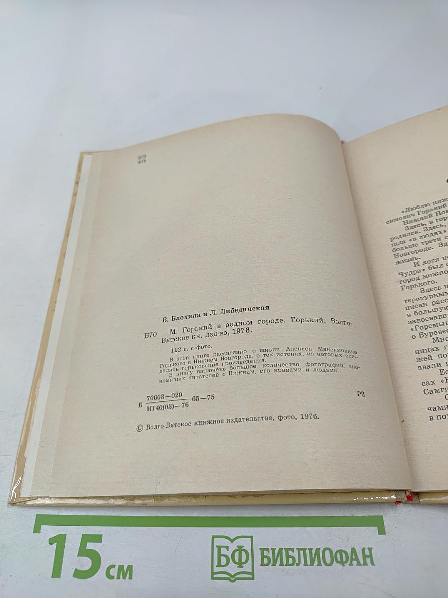 М. Горький в родном городе