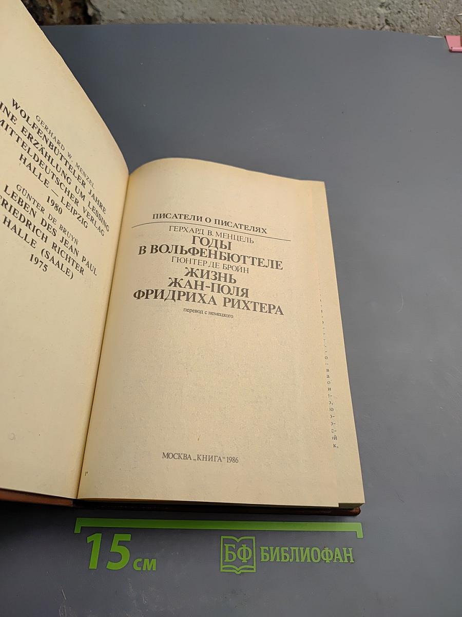 Писатели о писателях. Годы в Вольфенбюттеле. Жизнь Жан-Поля Фридриха Рихтера