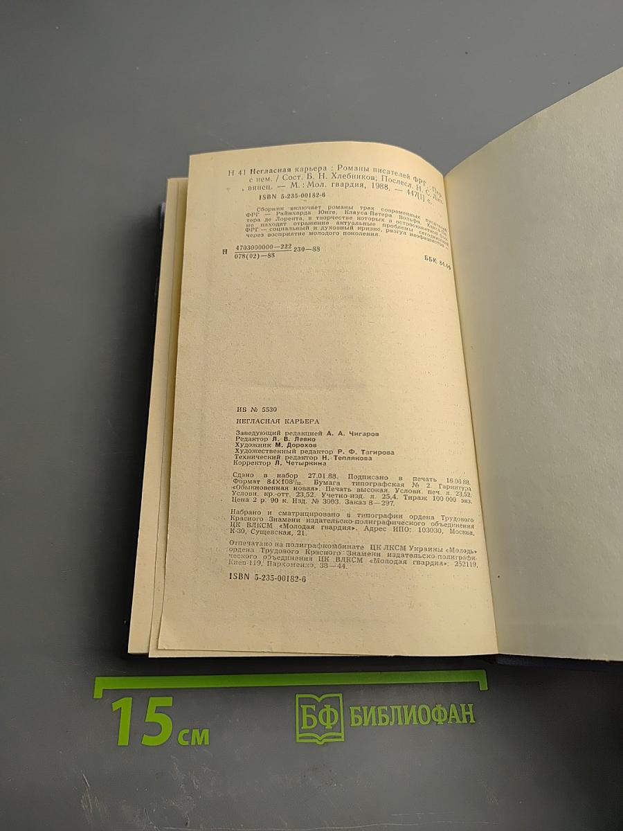 Негласная карьера