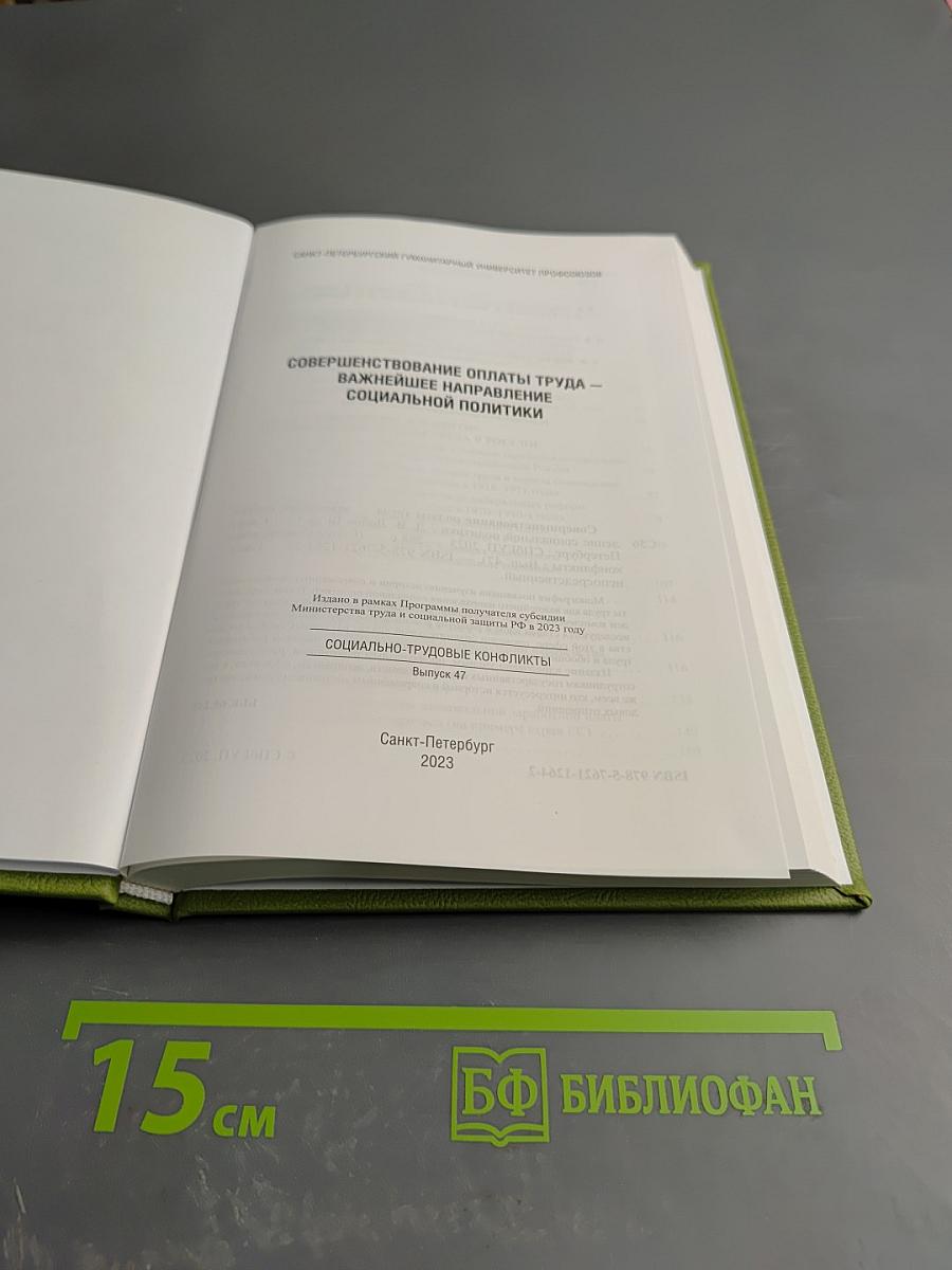 Совершенствование оплаты труда – важнейшее направление социальной политики. Выпуск 47