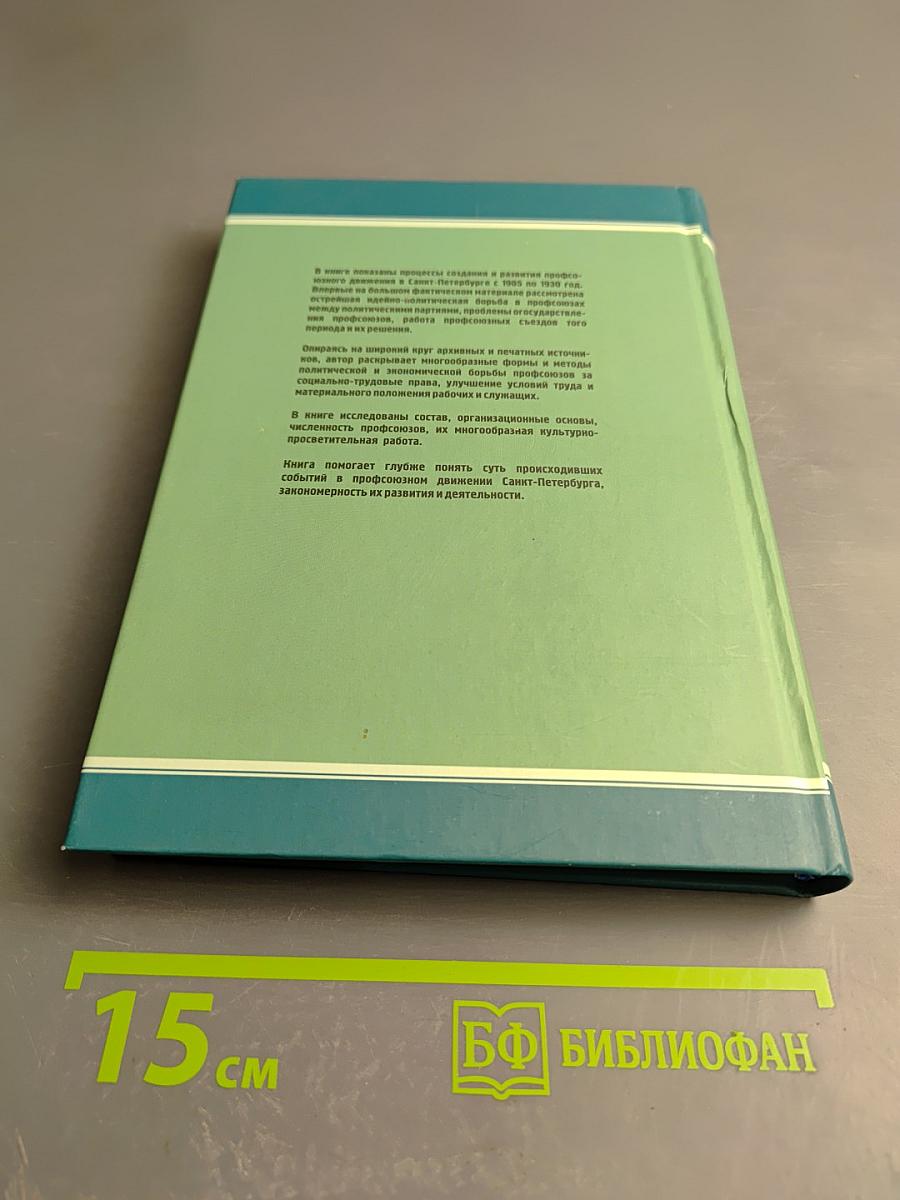 Профсоюзы Санкт-Петербурга-Петрограда-Ленинграда 1905-1930 гг. Книга первая