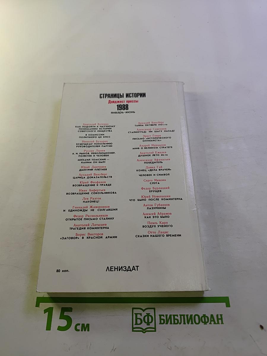 Страницы истории 1988. Январь-июнь