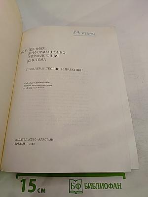 АСУ. Единая информационно-управляющая система. Проблемы теории и практики
