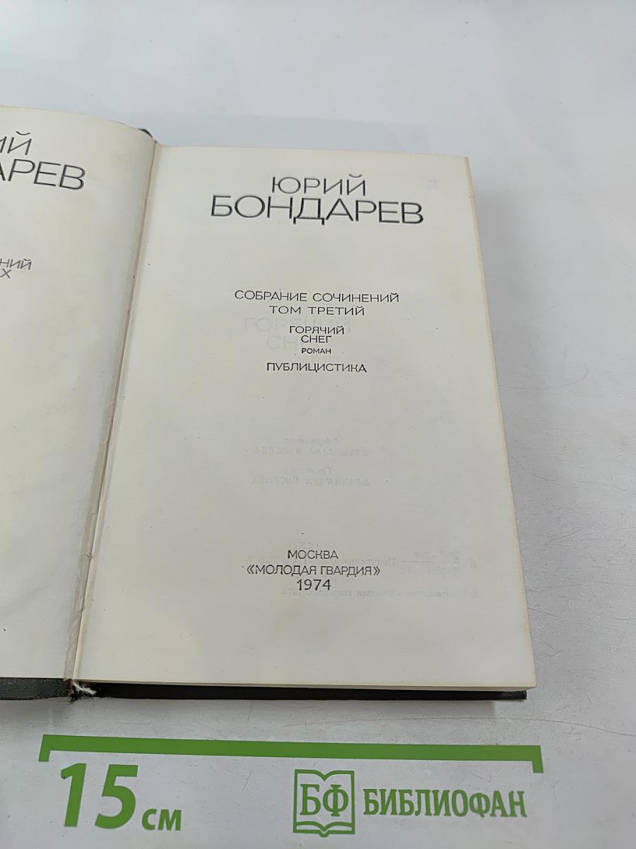 Собрание сочинений. Том 3. Горячий снег. Публицистика