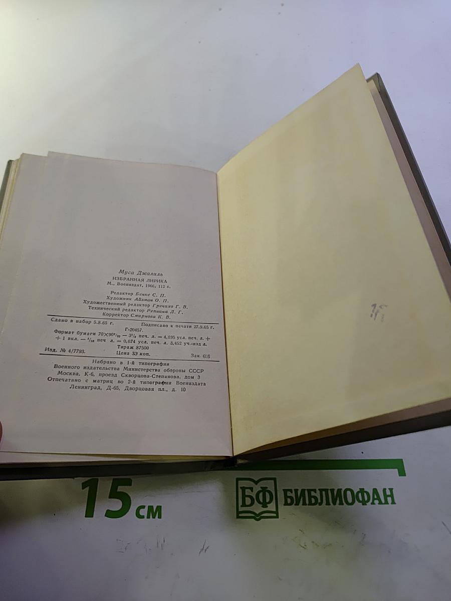 Избранная лирика