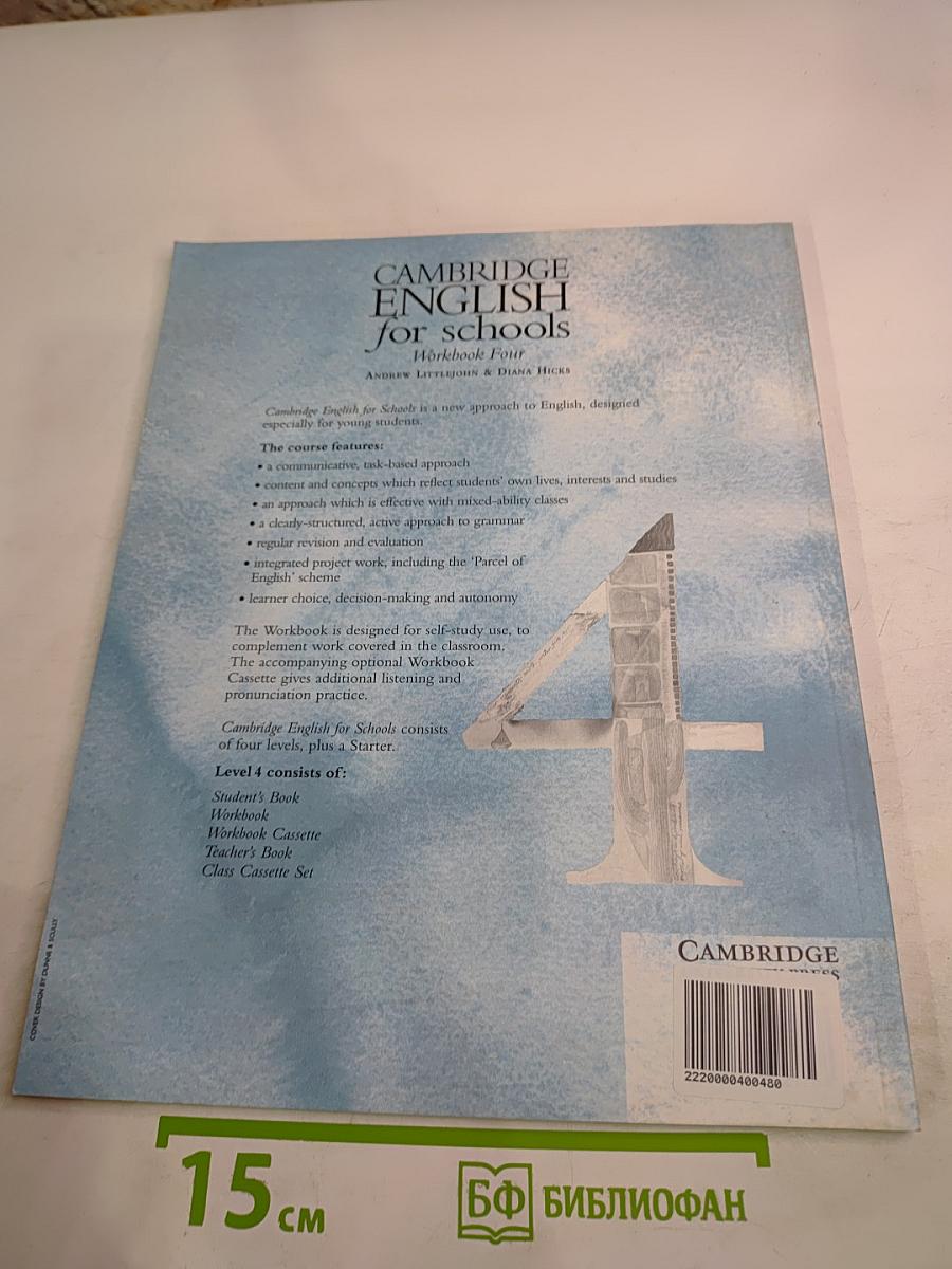 Cambridge English for Schools Workbook Four