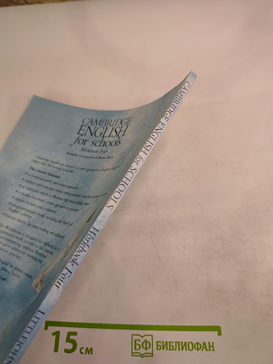 Cambridge English for Schools Workbook Four