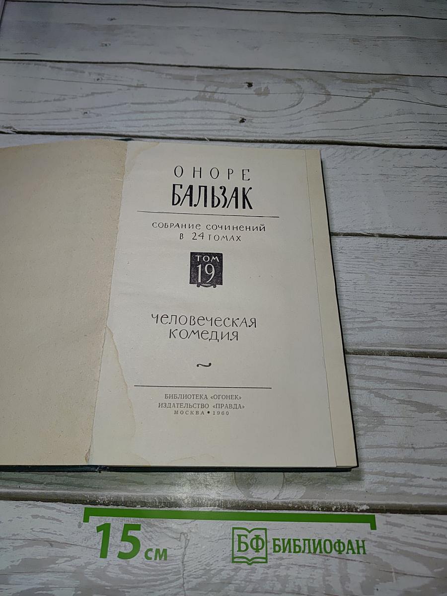 Человеческая комедия. Том 19