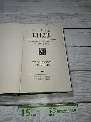 Человеческая комедия. Собрание сочинений в 24 томах. Том 20