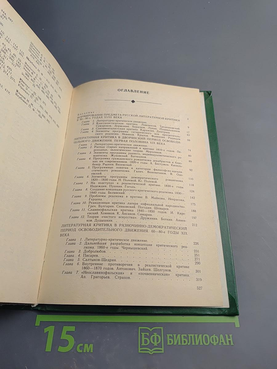 История русской критики XVIII — начала XX веков