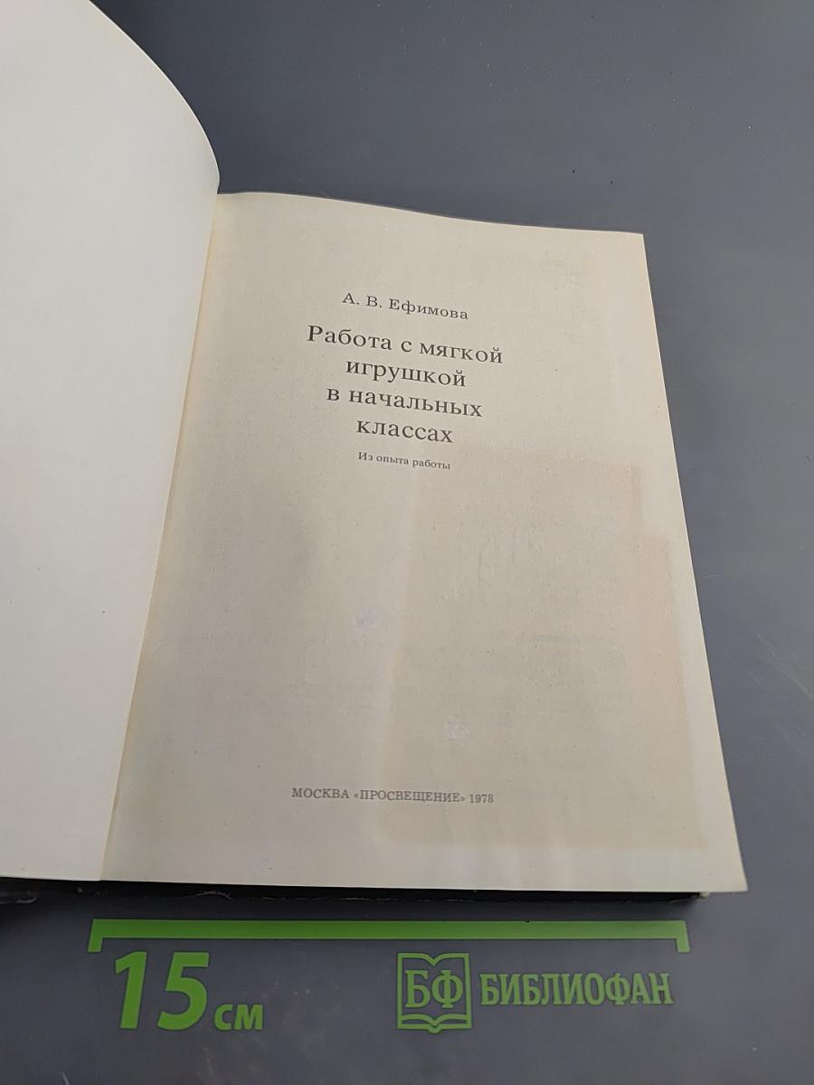 Работа с мягкой игрушкой в начальных классах