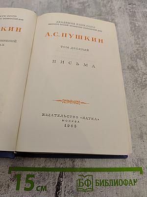 А.С. Пушкин. Том десятый. Письма