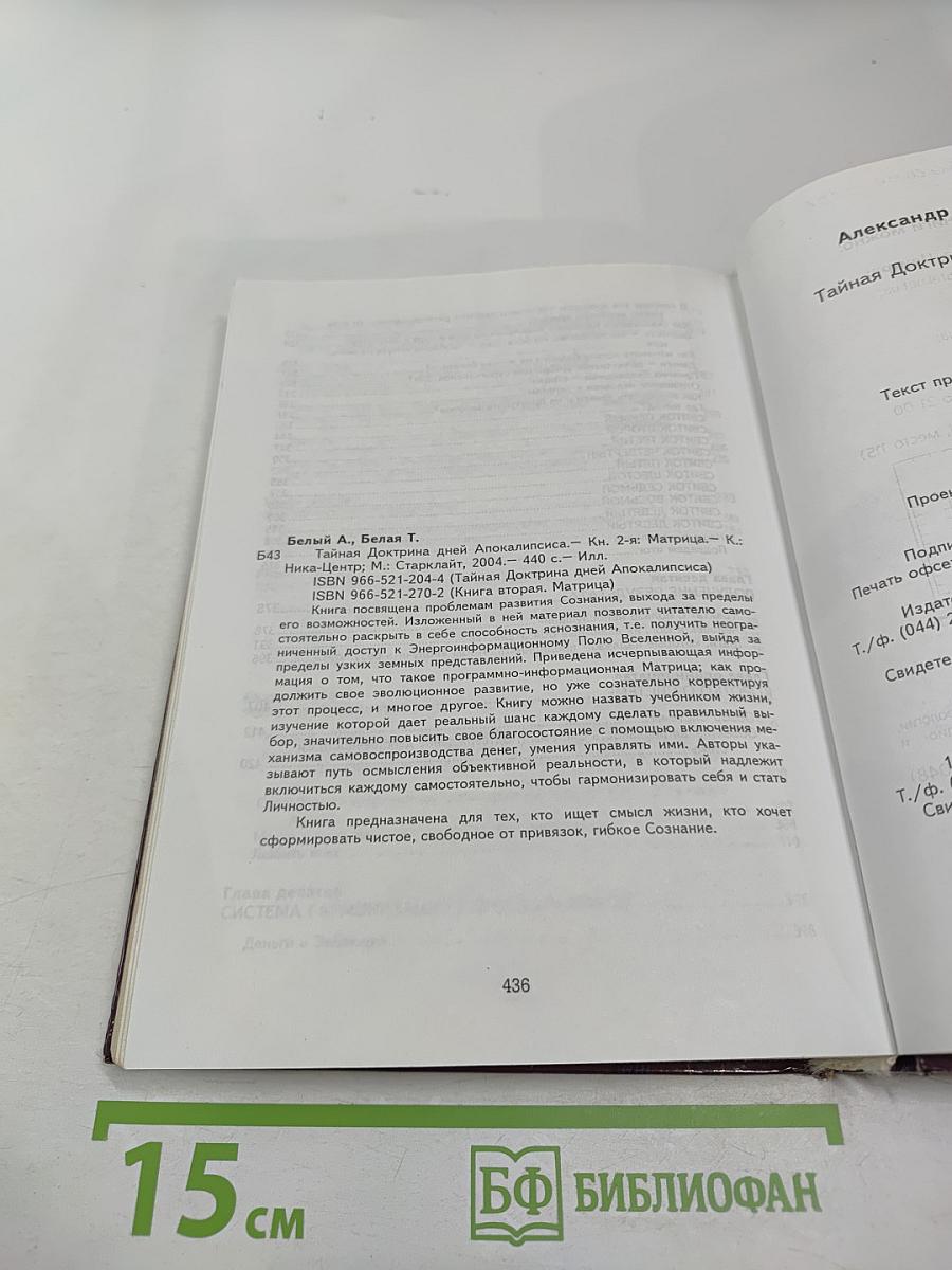 Тайная Доктрина дней Апокалипсиса. Книга вторая: Матрица