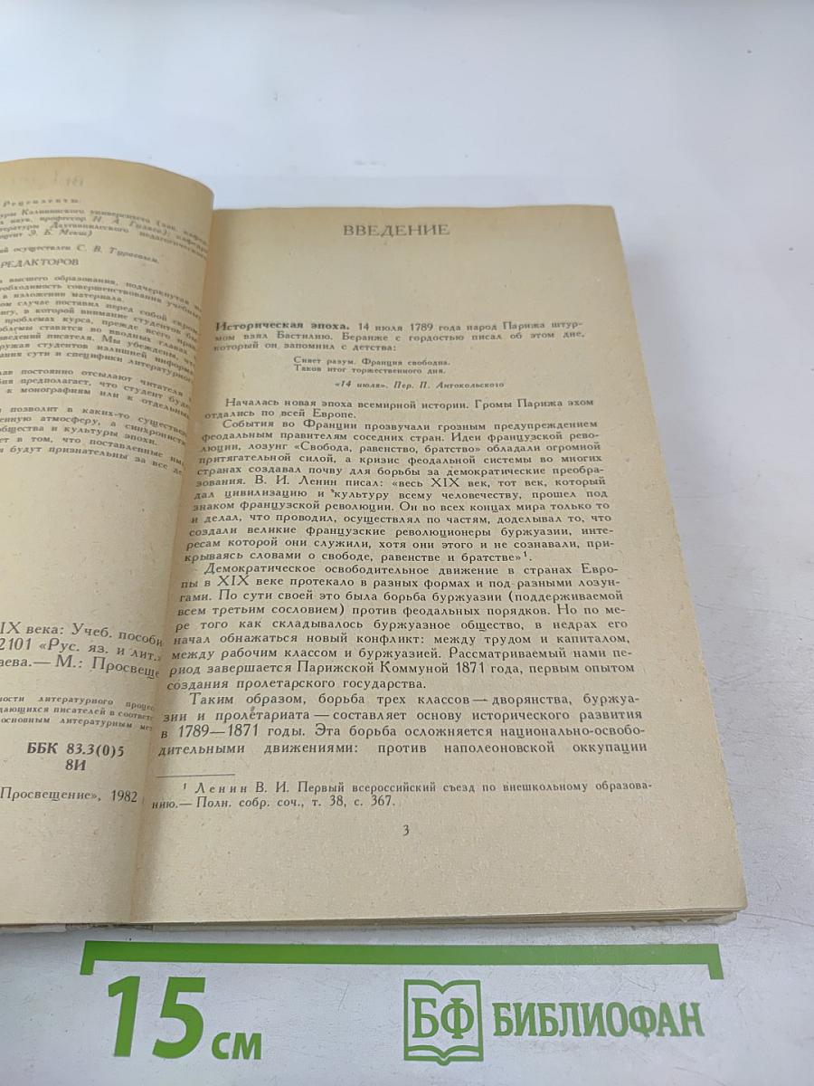 История зарубежной литературы XIX века