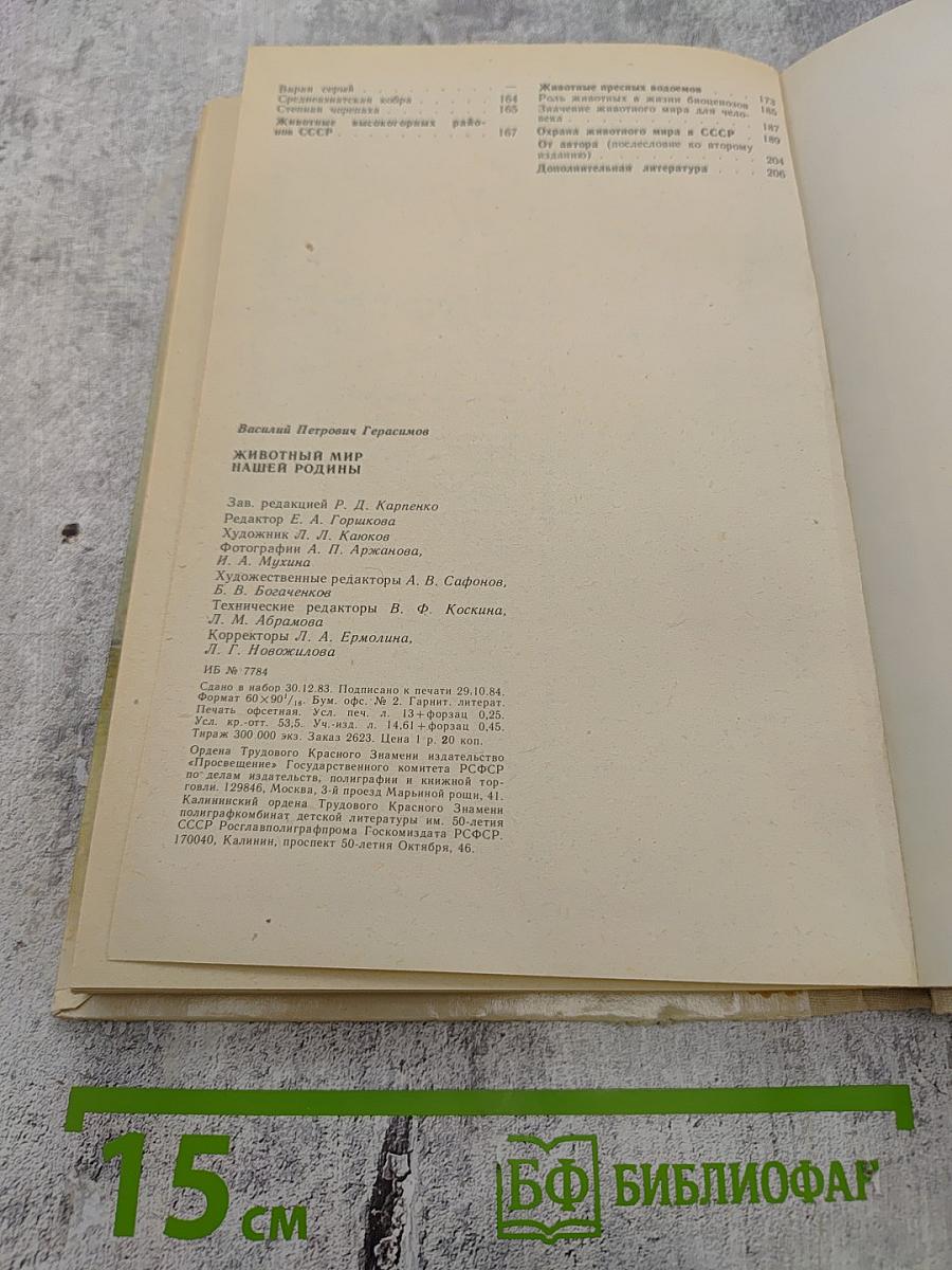 Животный мир нашей Родины