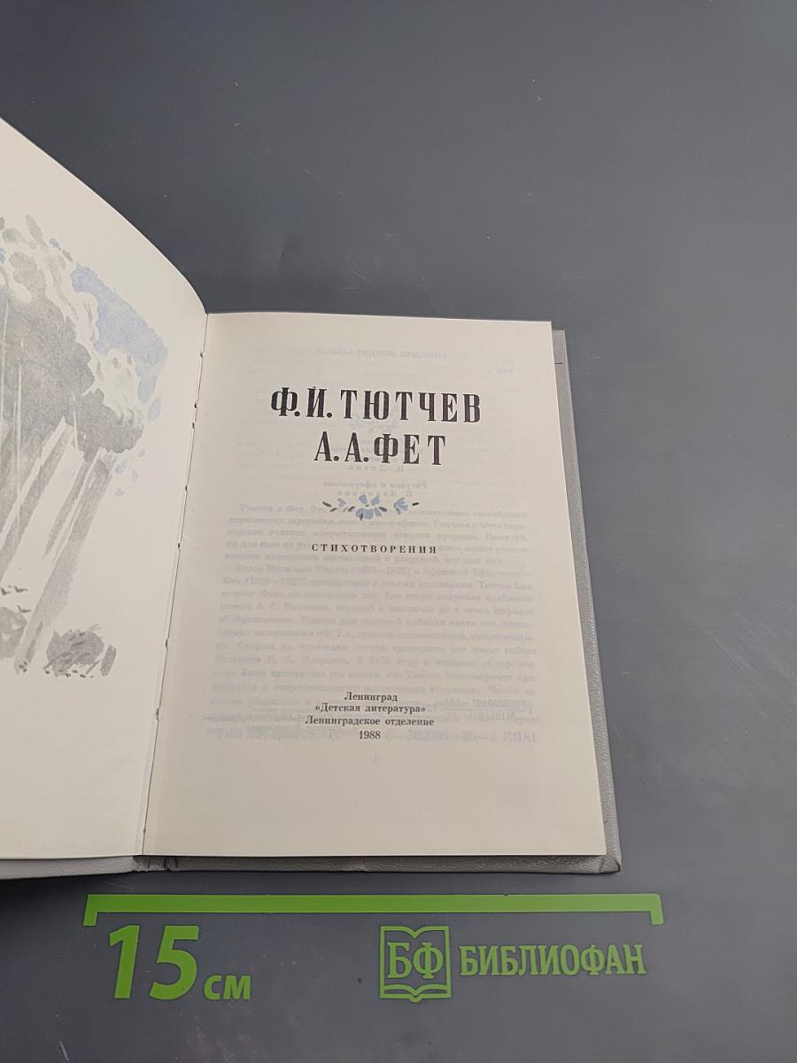 Ф.И. Тютчев, А.А. Фет. Стихотворения
