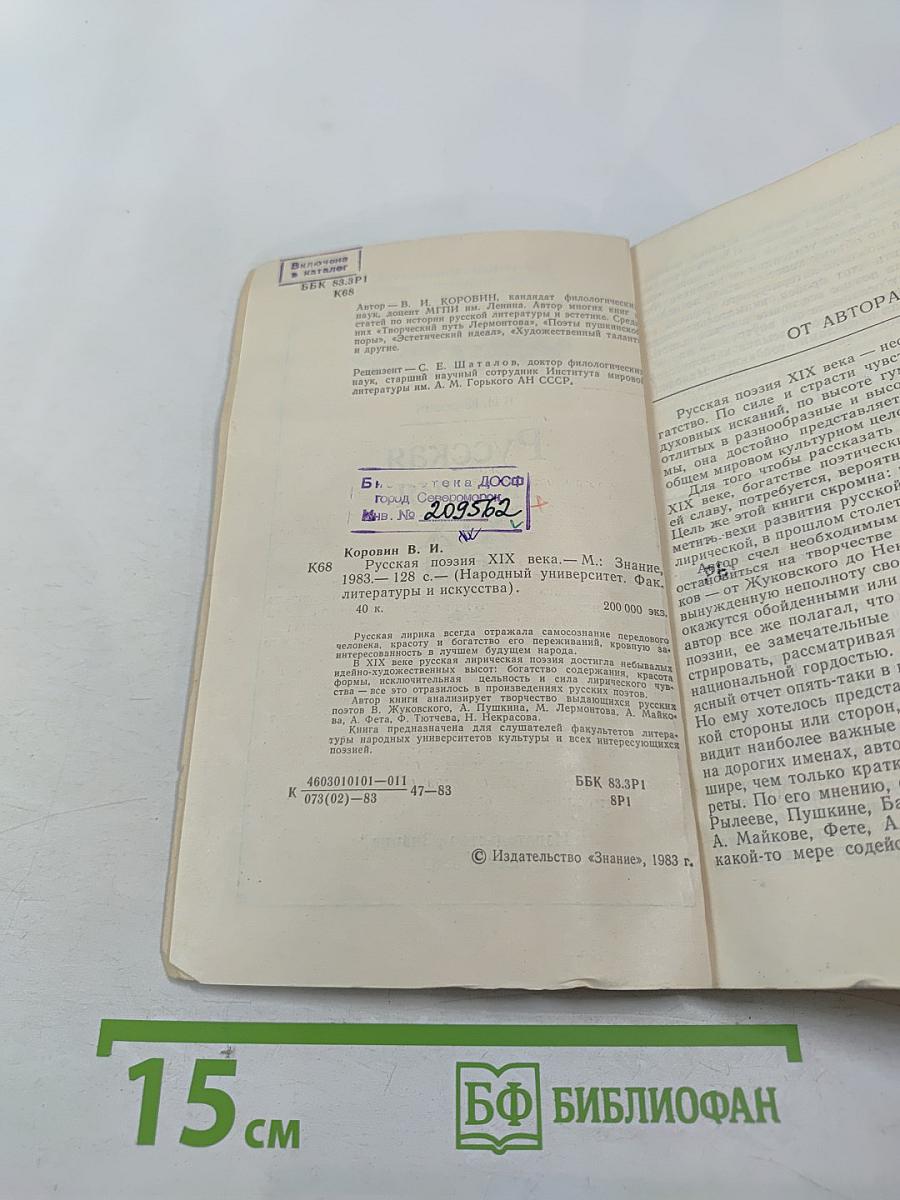 Русская поэзия XIX века