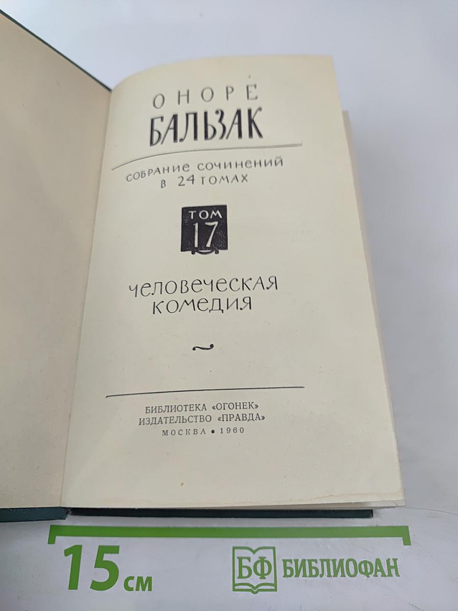 Человеческая комедия. Том 17