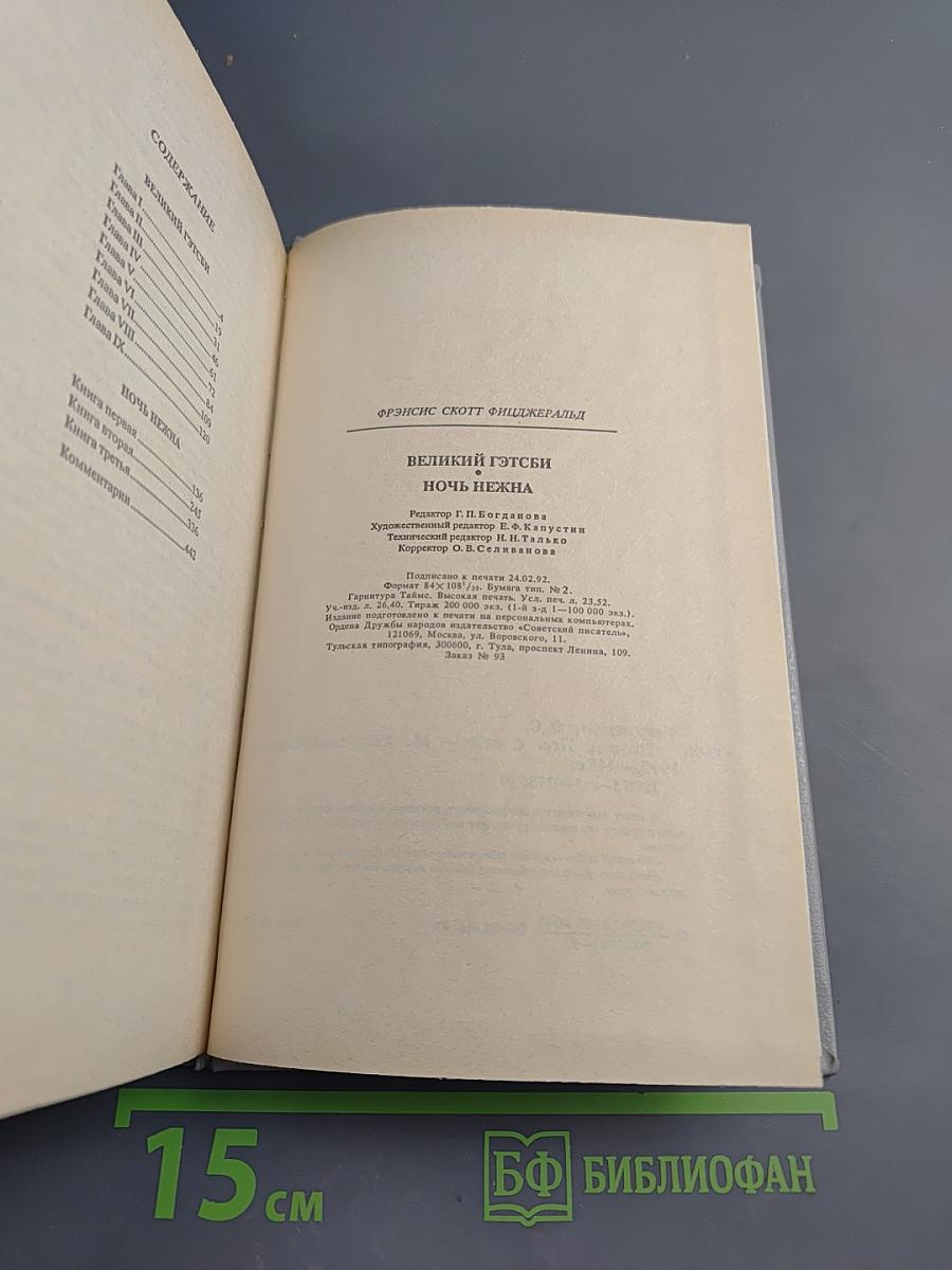 Великий Гэтсби. Ночь нежна