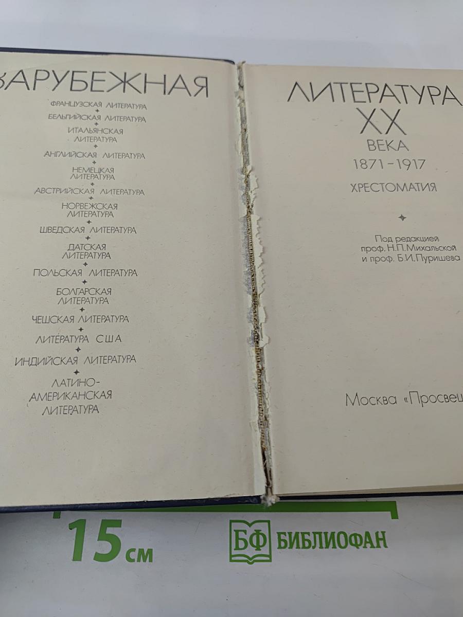 Зарубежная литература XX века. Хрестоматия 1871-1917