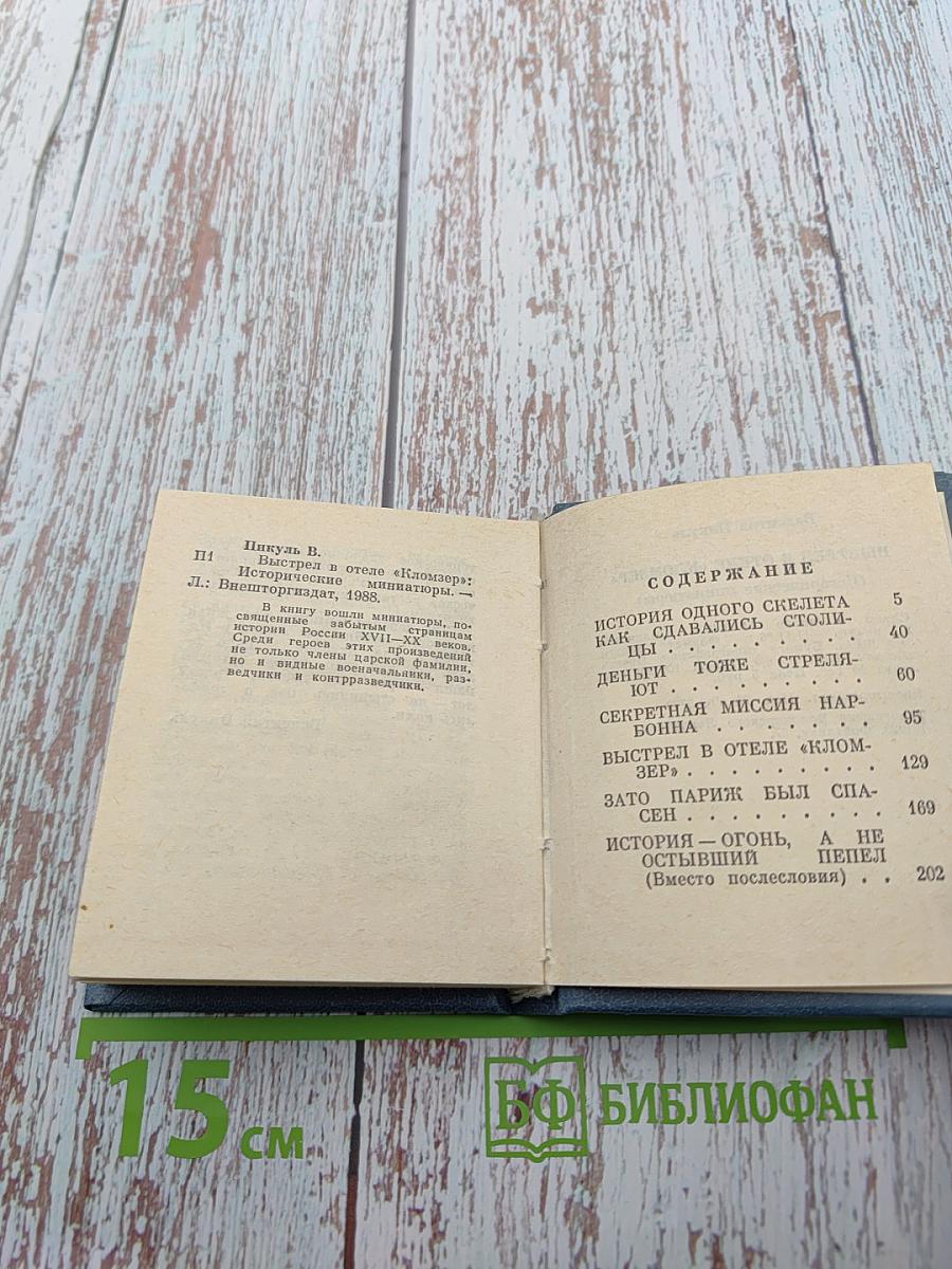 Выстрел в отеле «Кломзер». Исторические миниатюры
