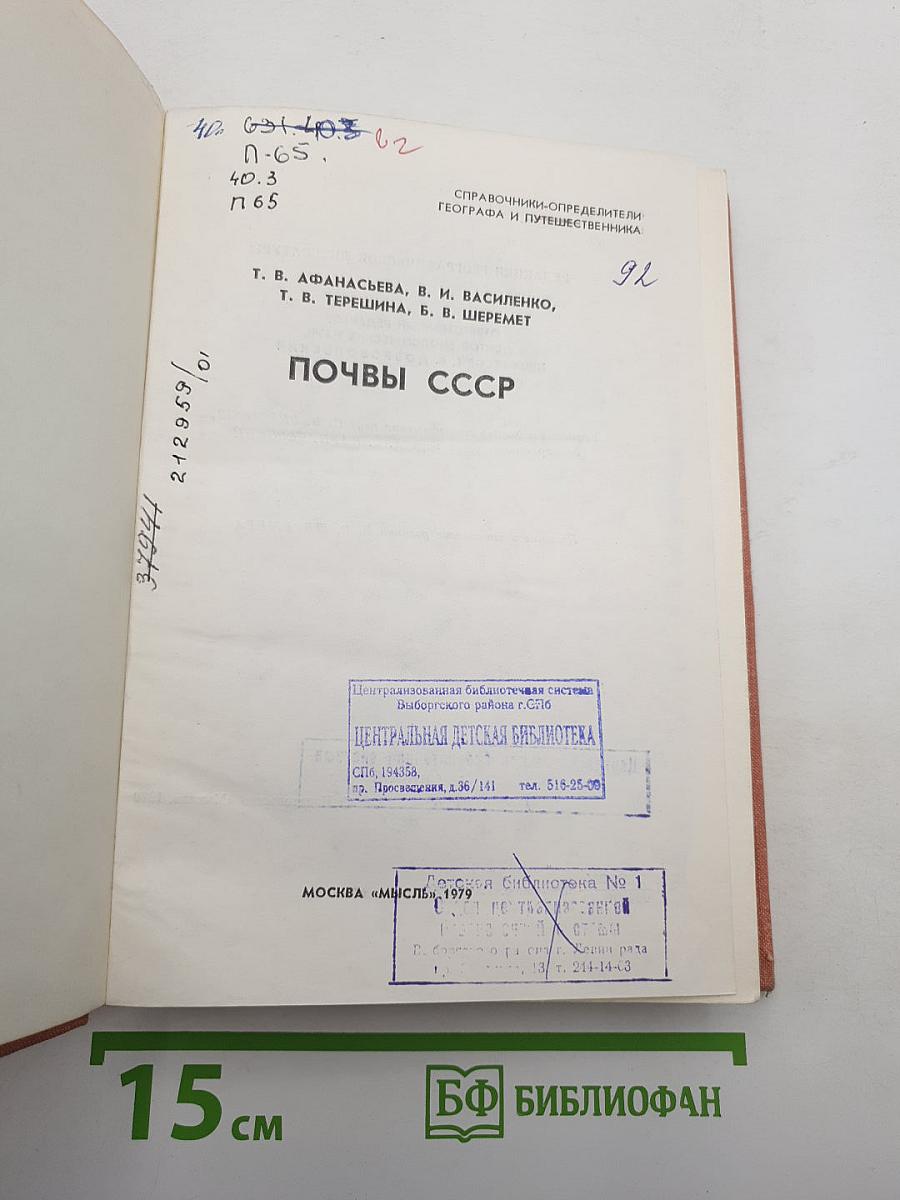 Почвы ссср