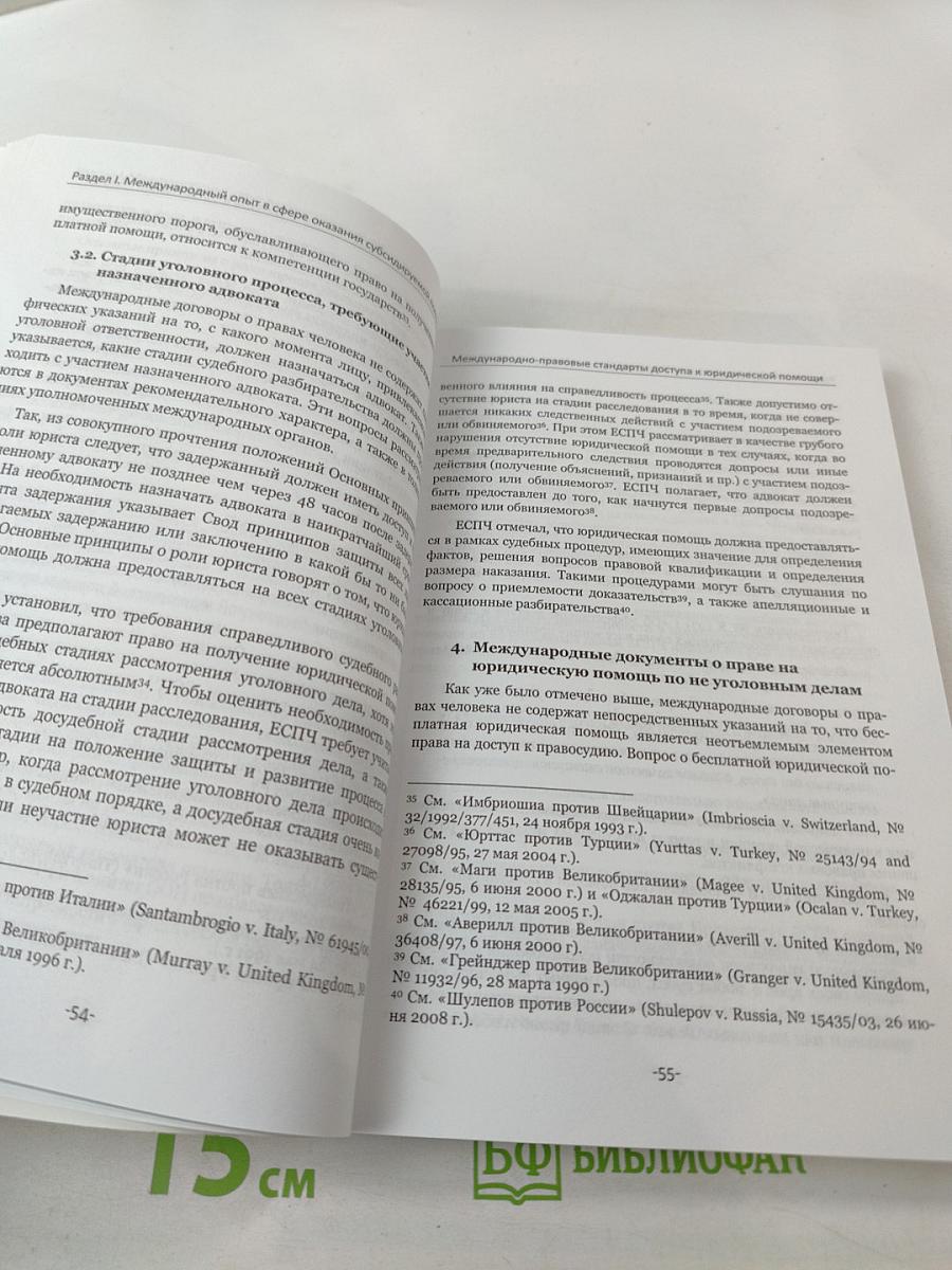 Доступ к правосудию и субсидируемая юридическая помощь: анализ международного и российского опыта