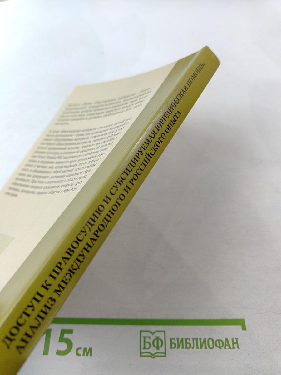 Доступ к правосудию и субсидируемая юридическая помощь: анализ международного и российского опыта