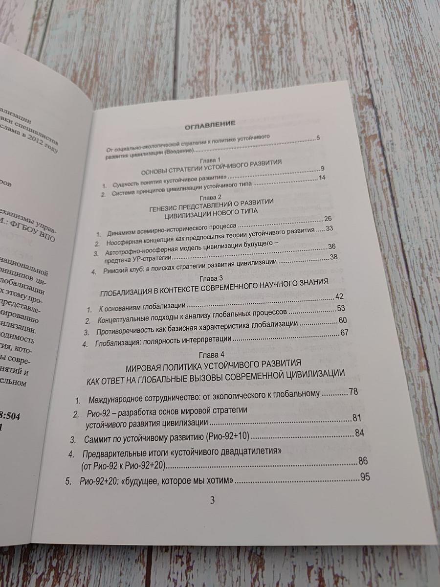 Политика устойчивого развития цивилизации: механизмы управления глобальными процессами