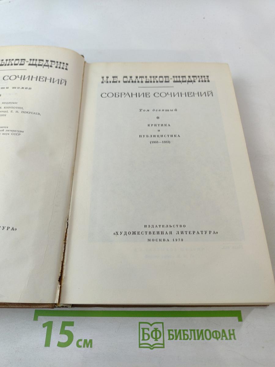 Собрание сочинений Том девятый. Критика. Публицистика (1868-1883)