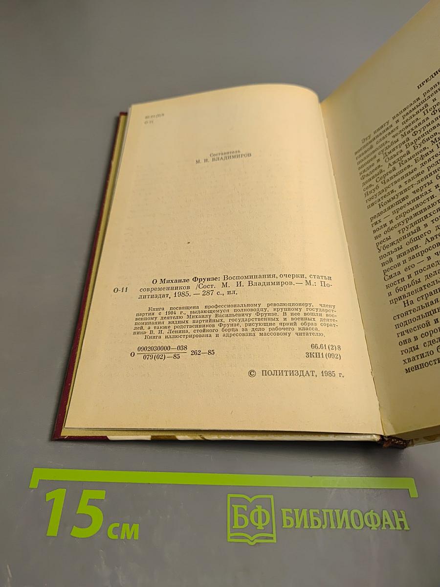 О Михаиле Фрунзе: Воспоминания, очерки, статьи современников