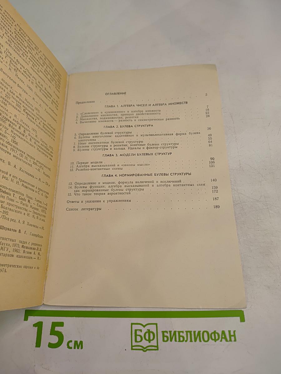 Булева структура и ее модели