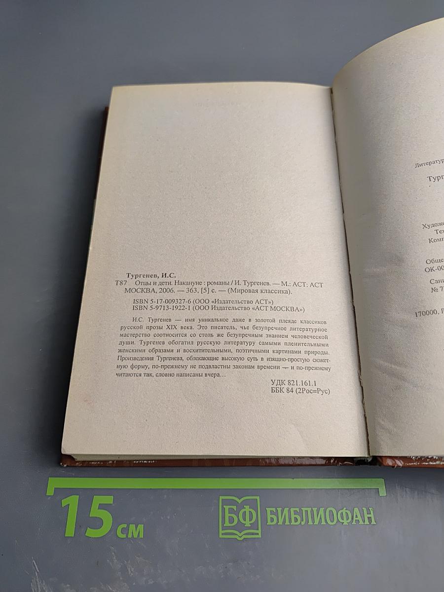 Отцы и дети. Накануне