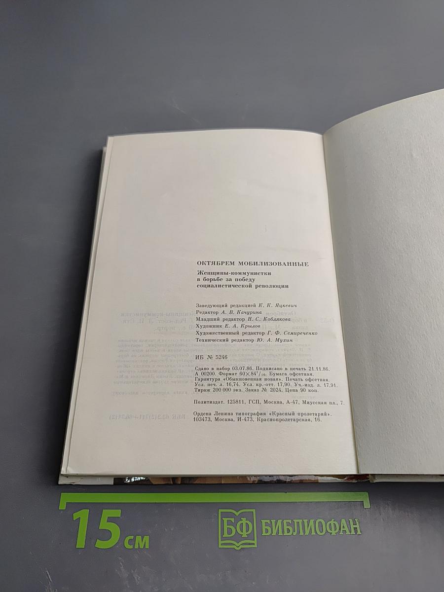 Октябрем мобилизованные. Женщины-коммунистки в борьбе за победу социалистической революции