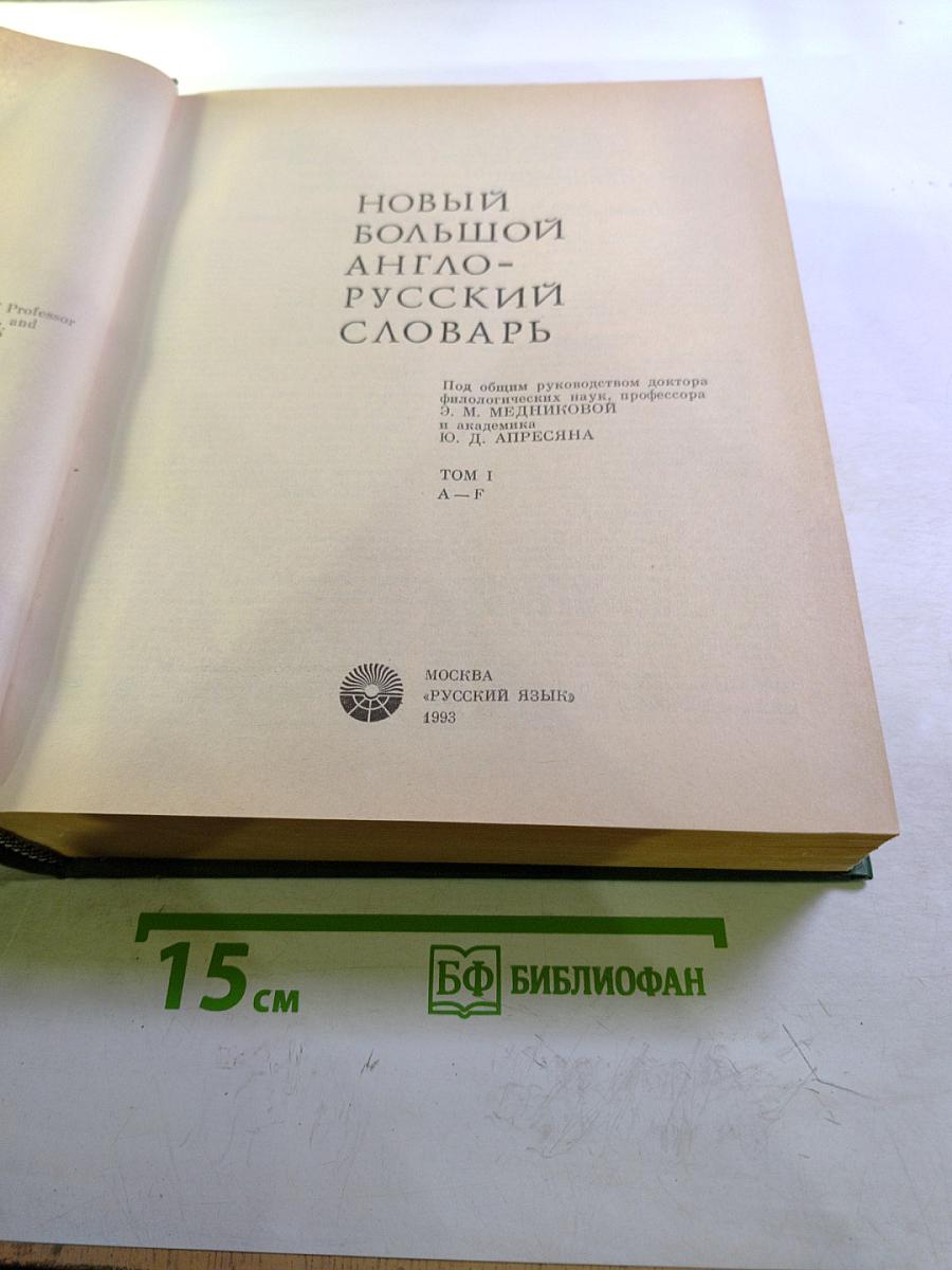 Новый большой англо-русский словарь. Том 1. A-F