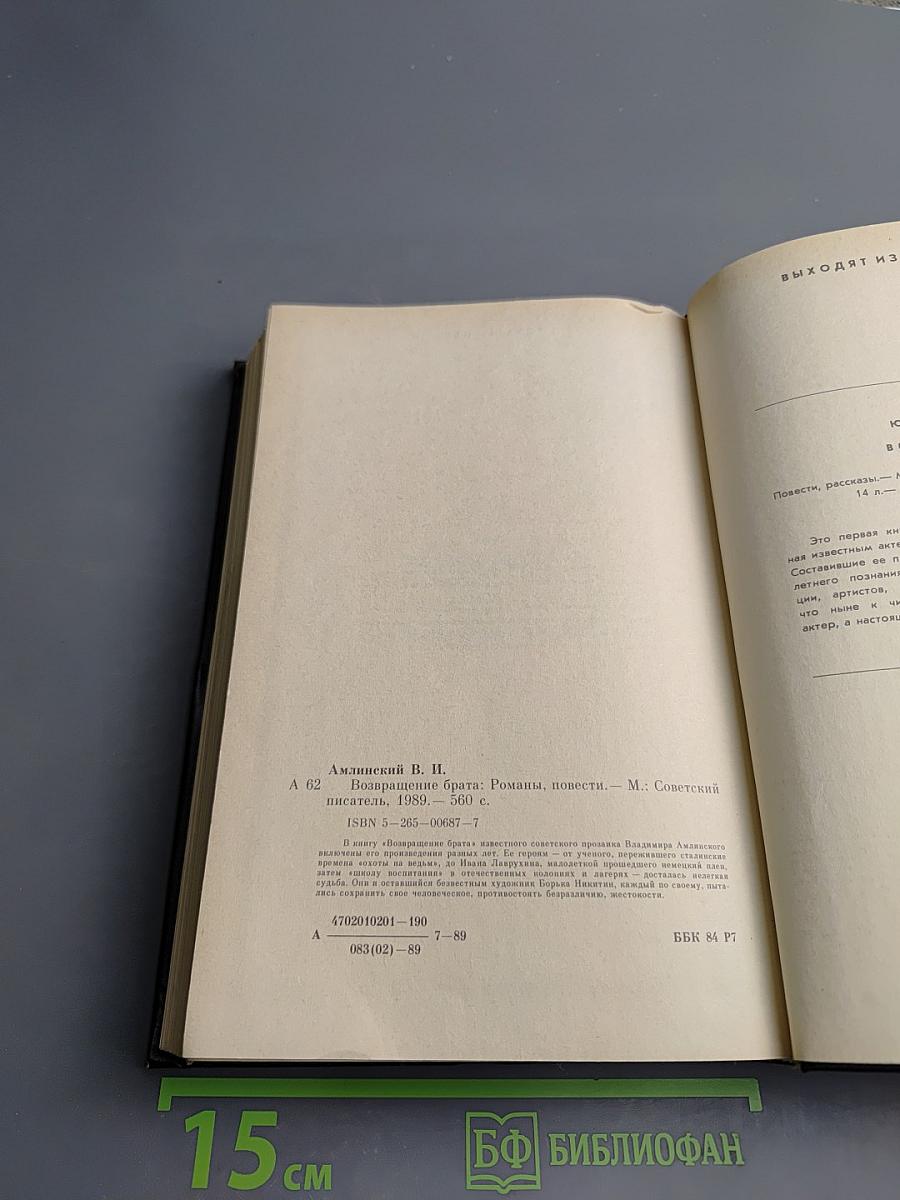 Возвращение брата. Романы, повести