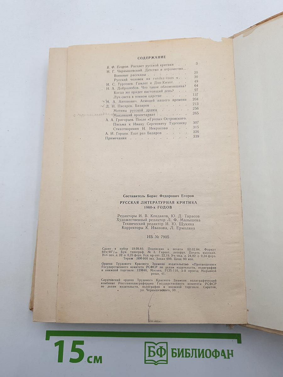 Русская литературная критика 1860-х годов