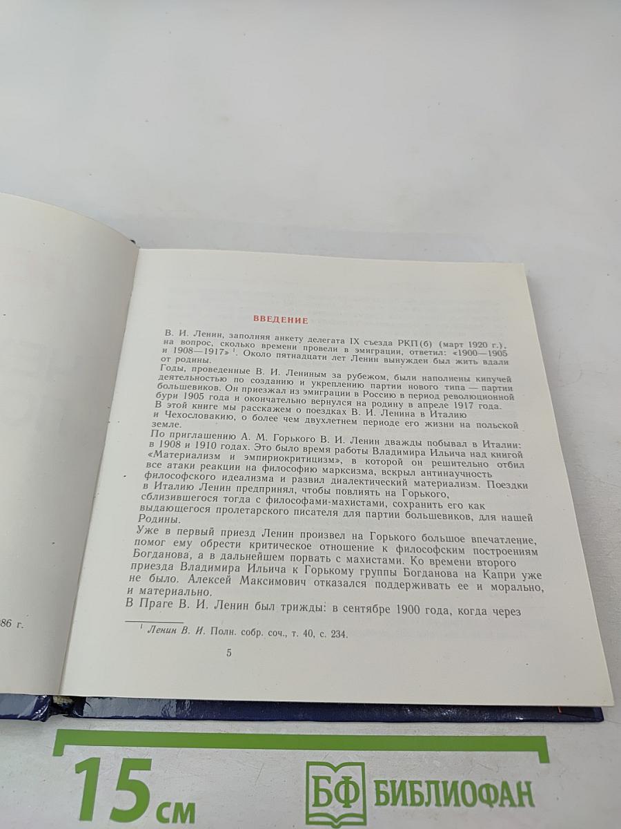 Ленин в Италии, Чехословакии, Польше. Памятные места