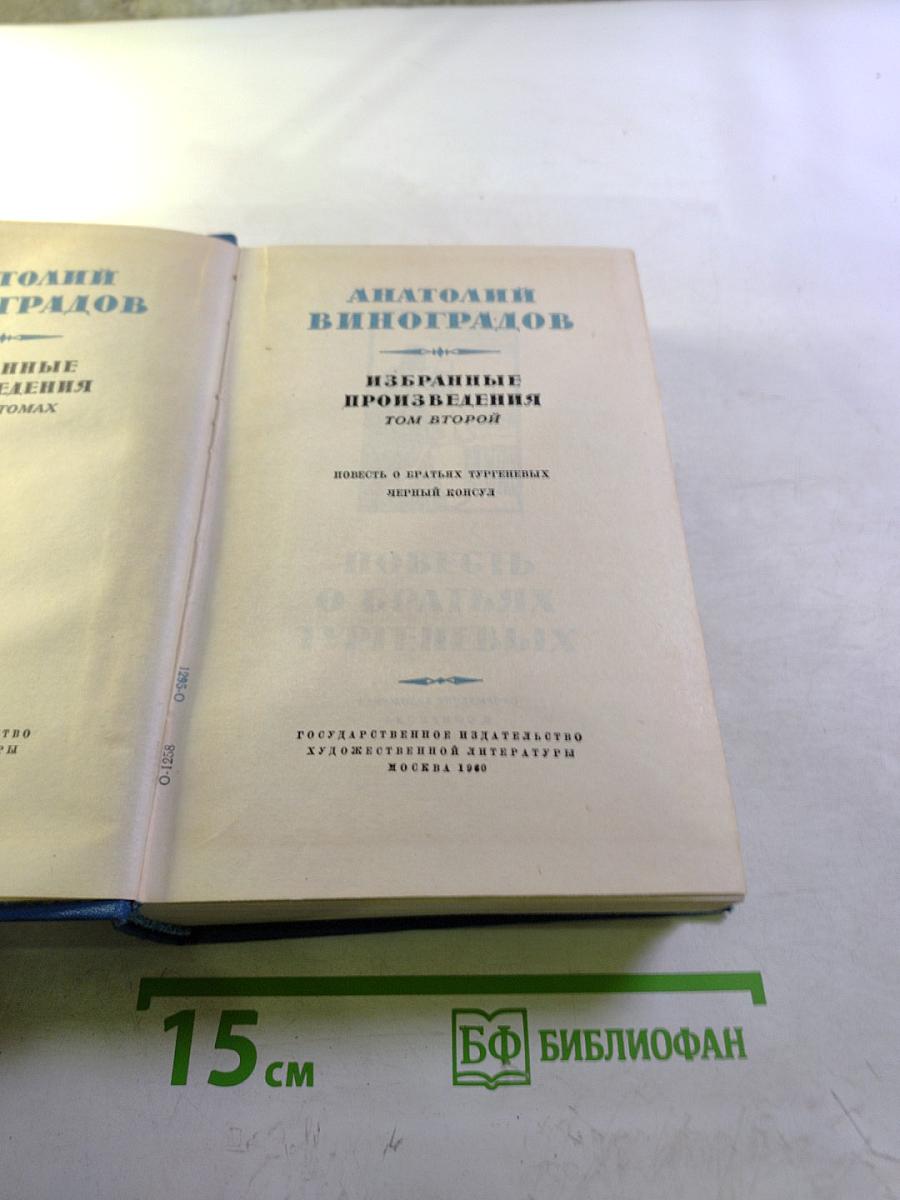 Избранные произведения. Том второй. Повесть о братьях Тургеневых. Черный консул
