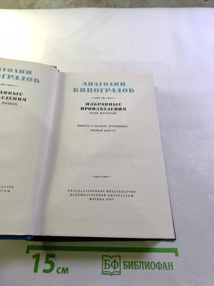 Избранные произведения. Том второй: Повесть о братьях Тургеневых, Черный консул