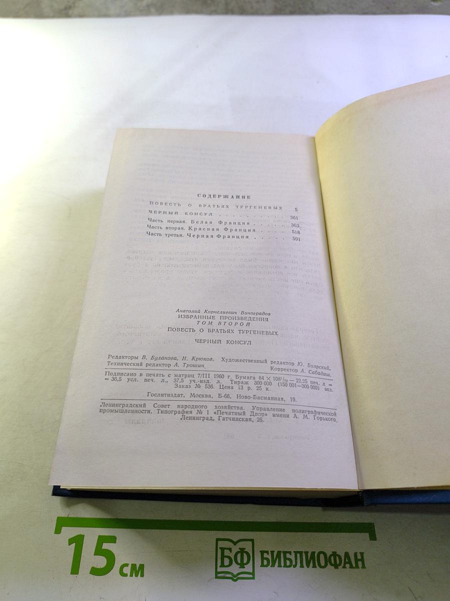 Избранные произведения. Том второй: Повесть о братьях Тургеневых, Черный консул