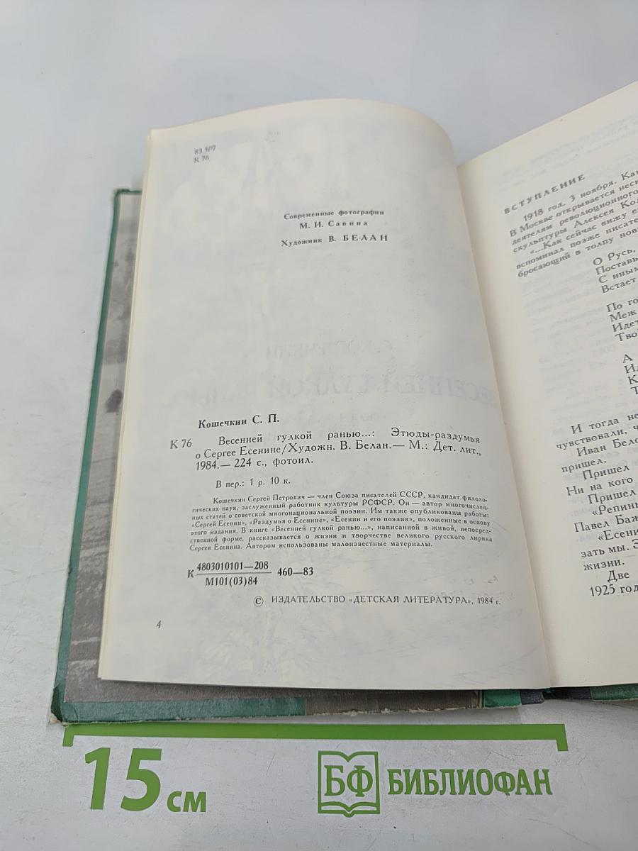 Весенней гулкой ранью... Этюды-раздумья о Сергее Есенине