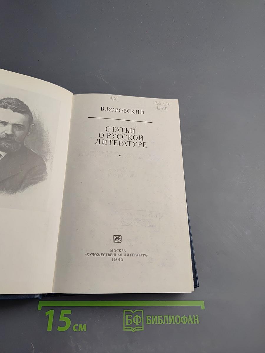 Статьи о русской литературе