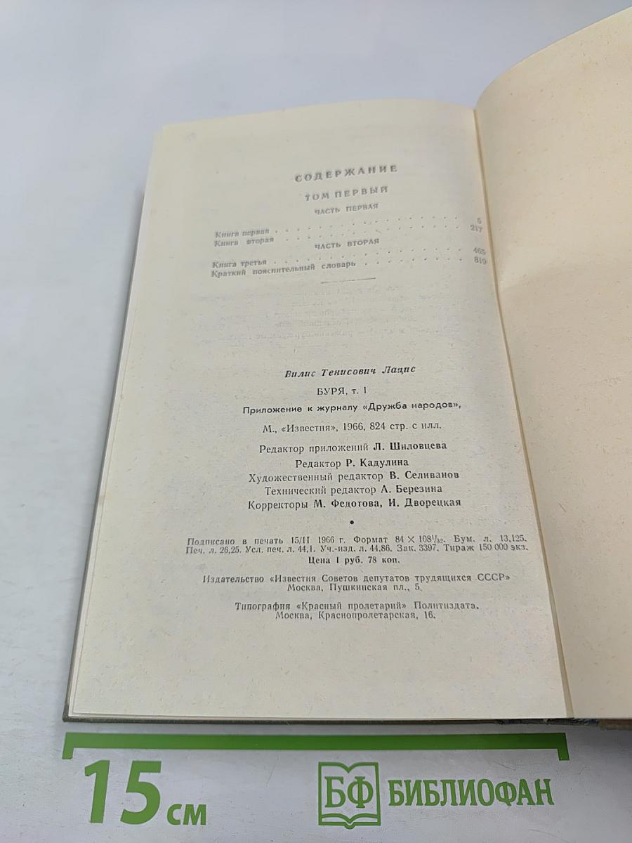 Буря. Том первый