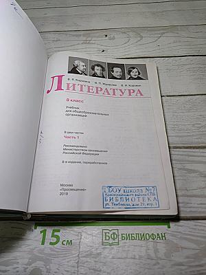 Литература. 8 класс. Часть 1