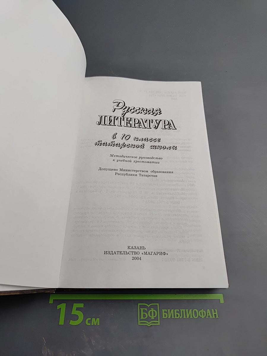 Русская литература в 10 классе татарской школы